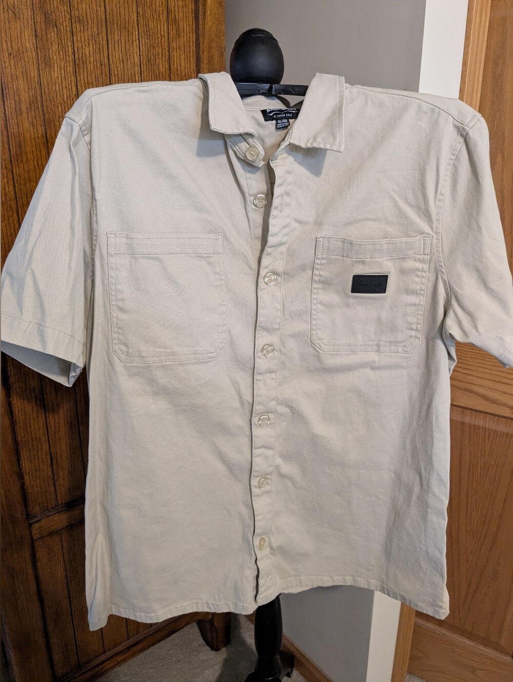 DOGG SUPPLY Button Down Shirt Sleeve Casual Shirt, Sz XL, EUC!!!